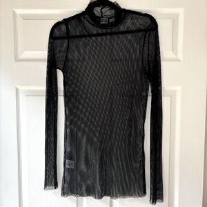 Cheap Monday black fishnet turtleneck size L